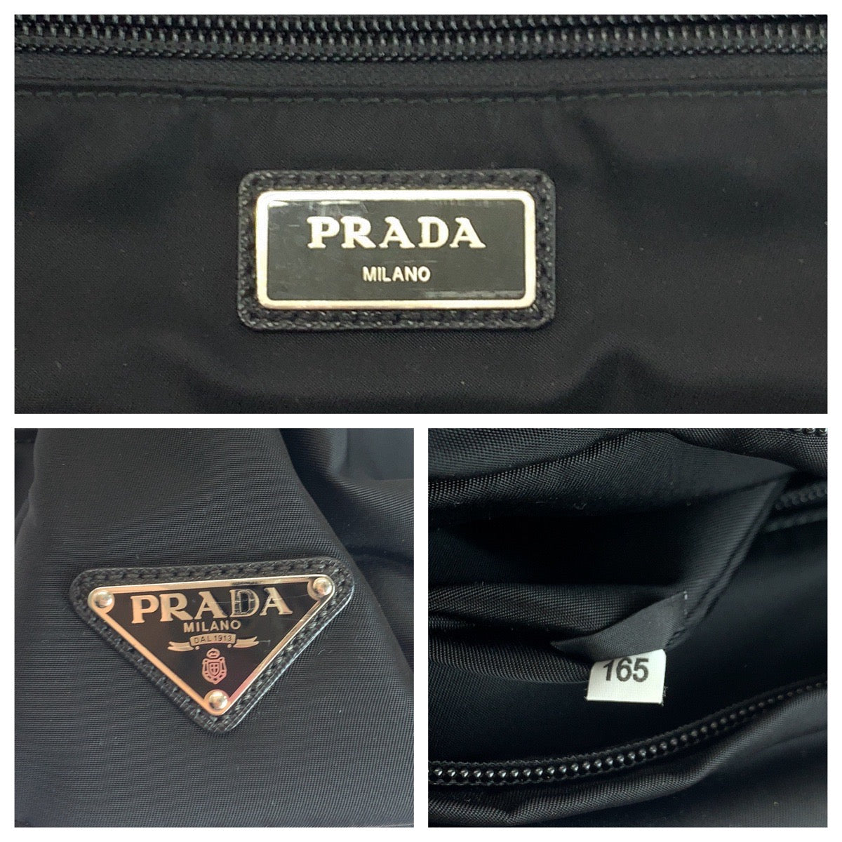 16023
PRADA プラダ テスート 三角ロゴプレート ブラック 黒 シルバー金具 ナイロン 2VZ028 リュックサック バックパック  メンズ AB78