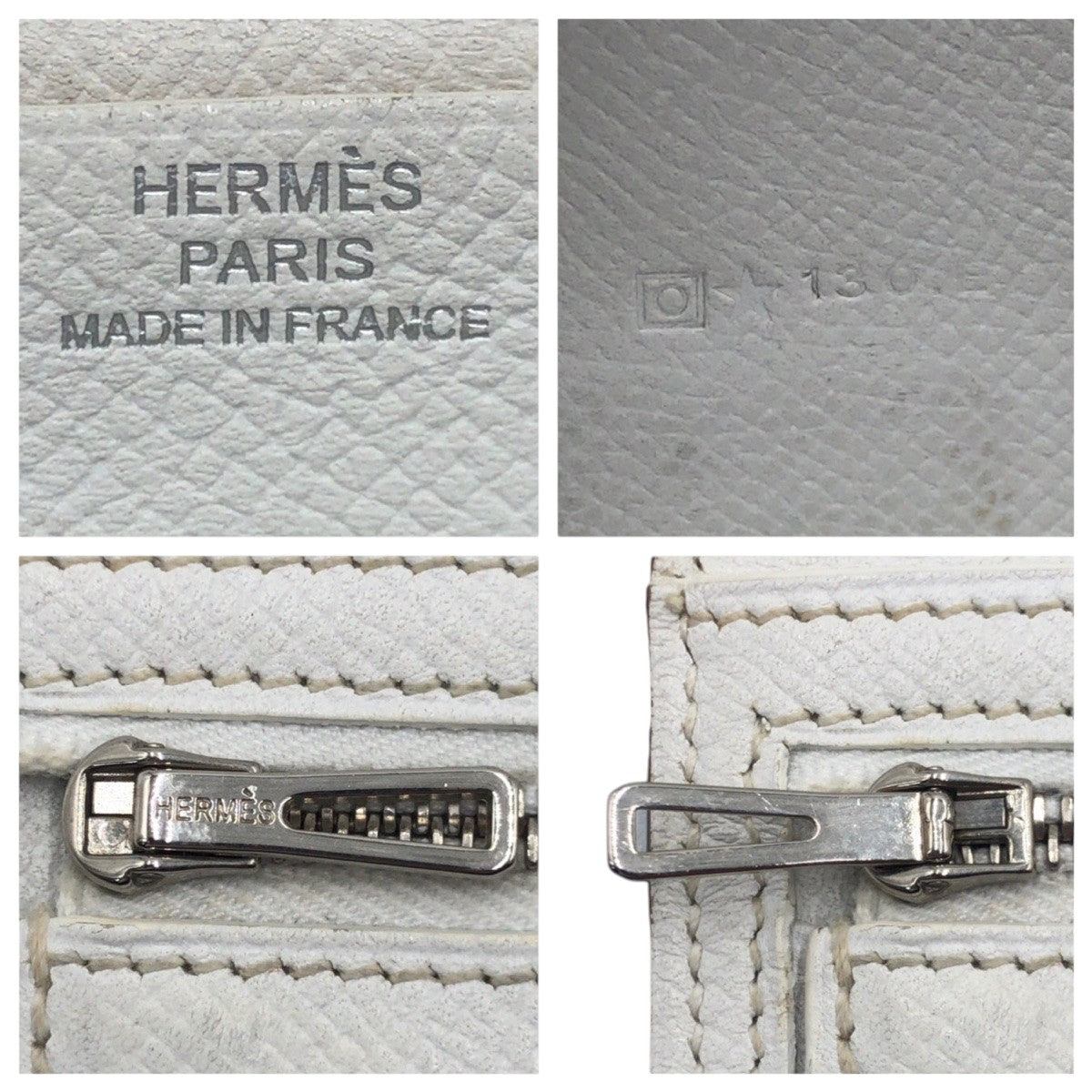 16043
HERMES エルメス べアンスフレ ブルー ライトブルー ホワイト ヴォーエプソン 長財布 ロングウォレット □O ★刻印  レディース AB40