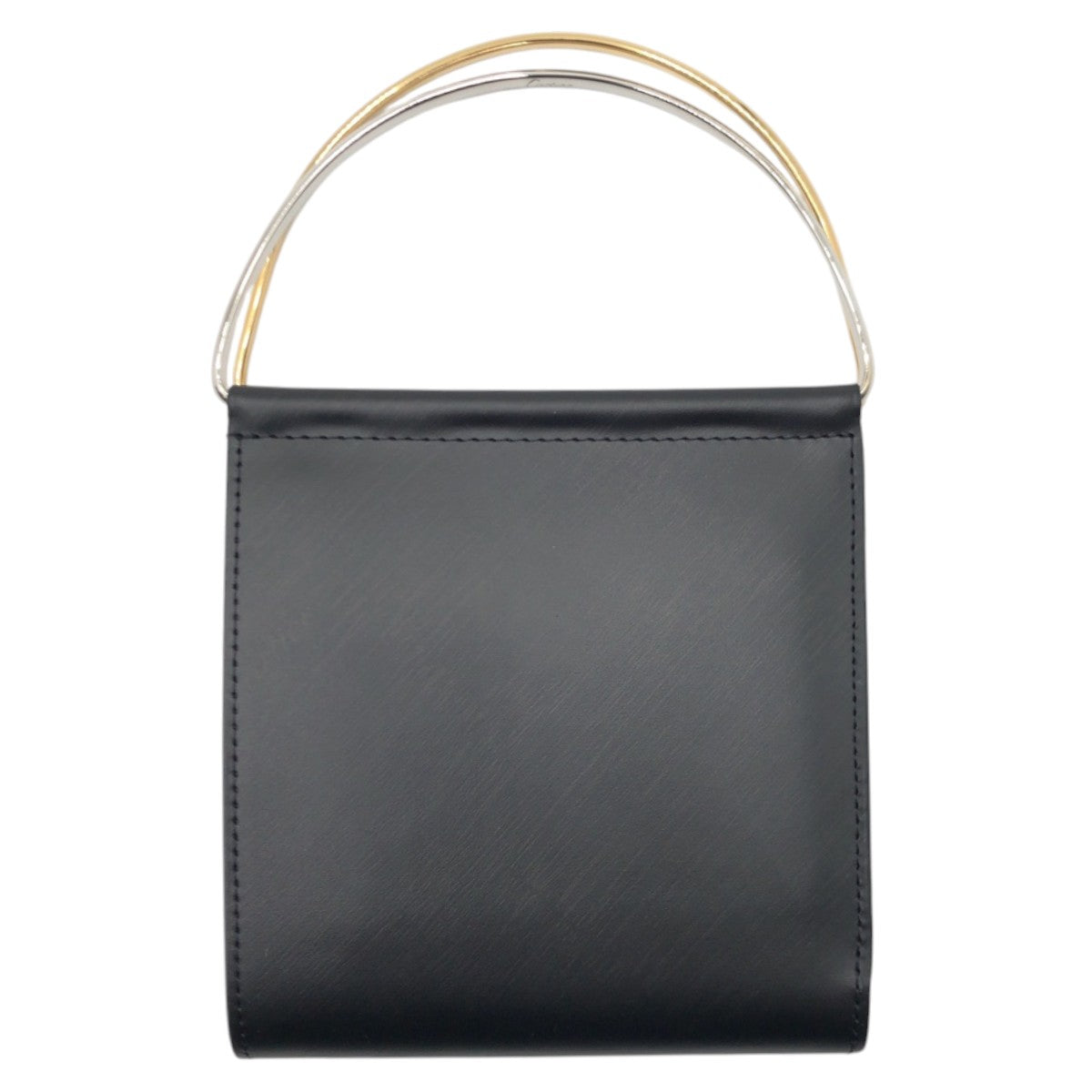 16051
CARTIER カルティエ トリニティ ブラック 黒 シルバー レザー / メタル 二つ折り財布 折り財布 コンパクトウォレット  レディース
