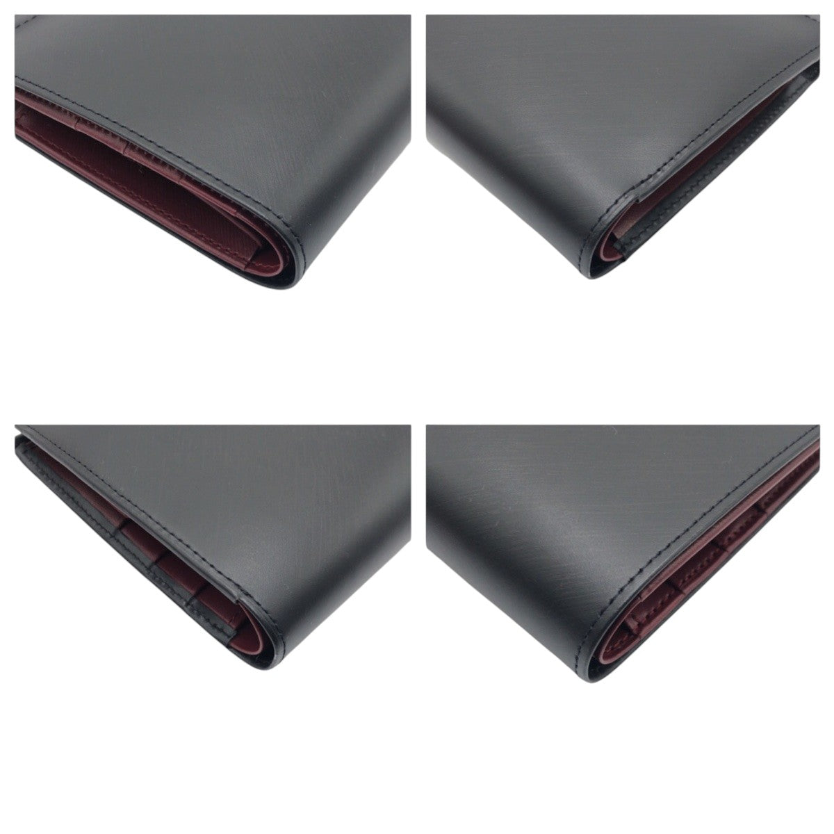 16051
CARTIER カルティエ トリニティ ブラック 黒 シルバー レザー / メタル 二つ折り財布 折り財布 コンパクトウォレット  レディース