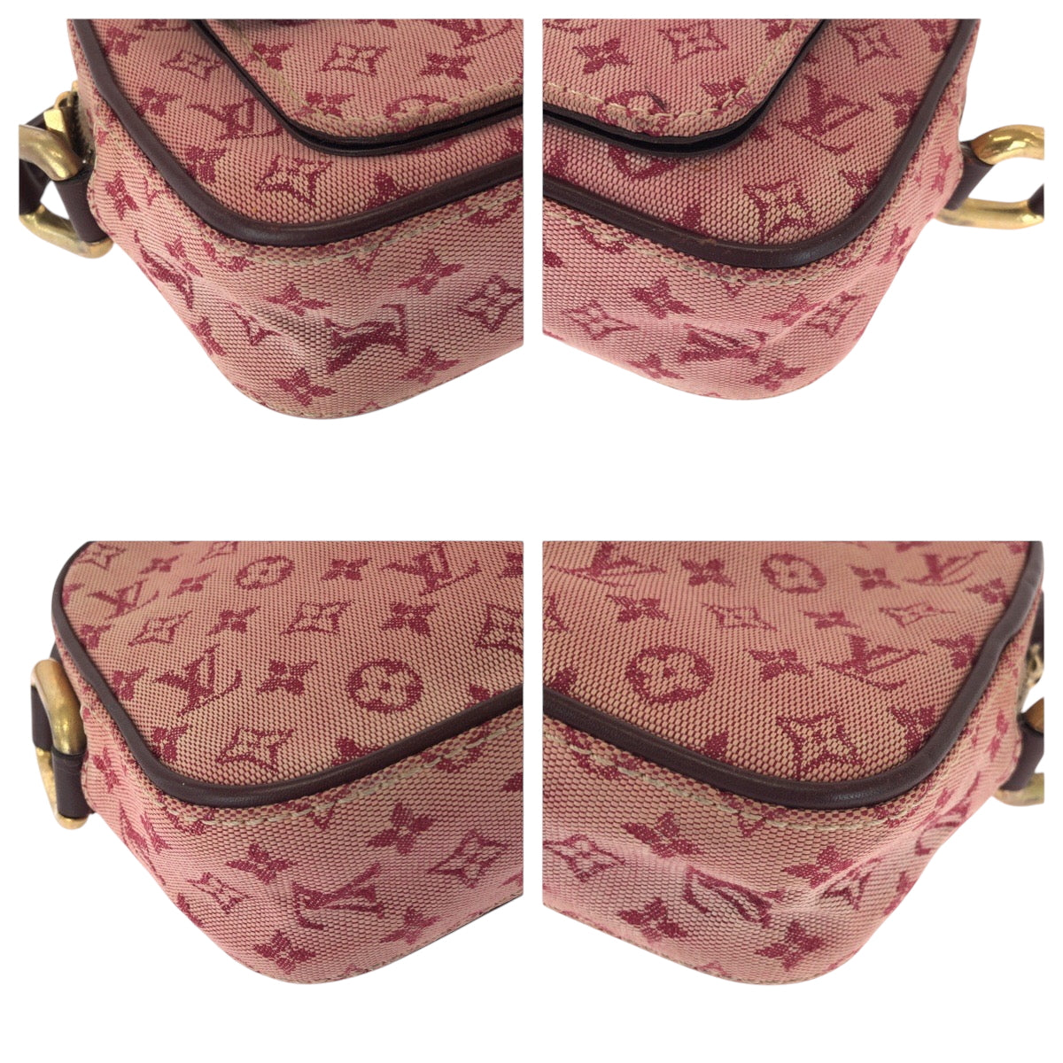16054
LOUIS VUITTON ルイヴィトン モノグラム ミニ ジュリエット チェリー ピンク ブラウン ゴールド金具 キャンバス M92219 ショルダーバッグ ポシェット  レディース