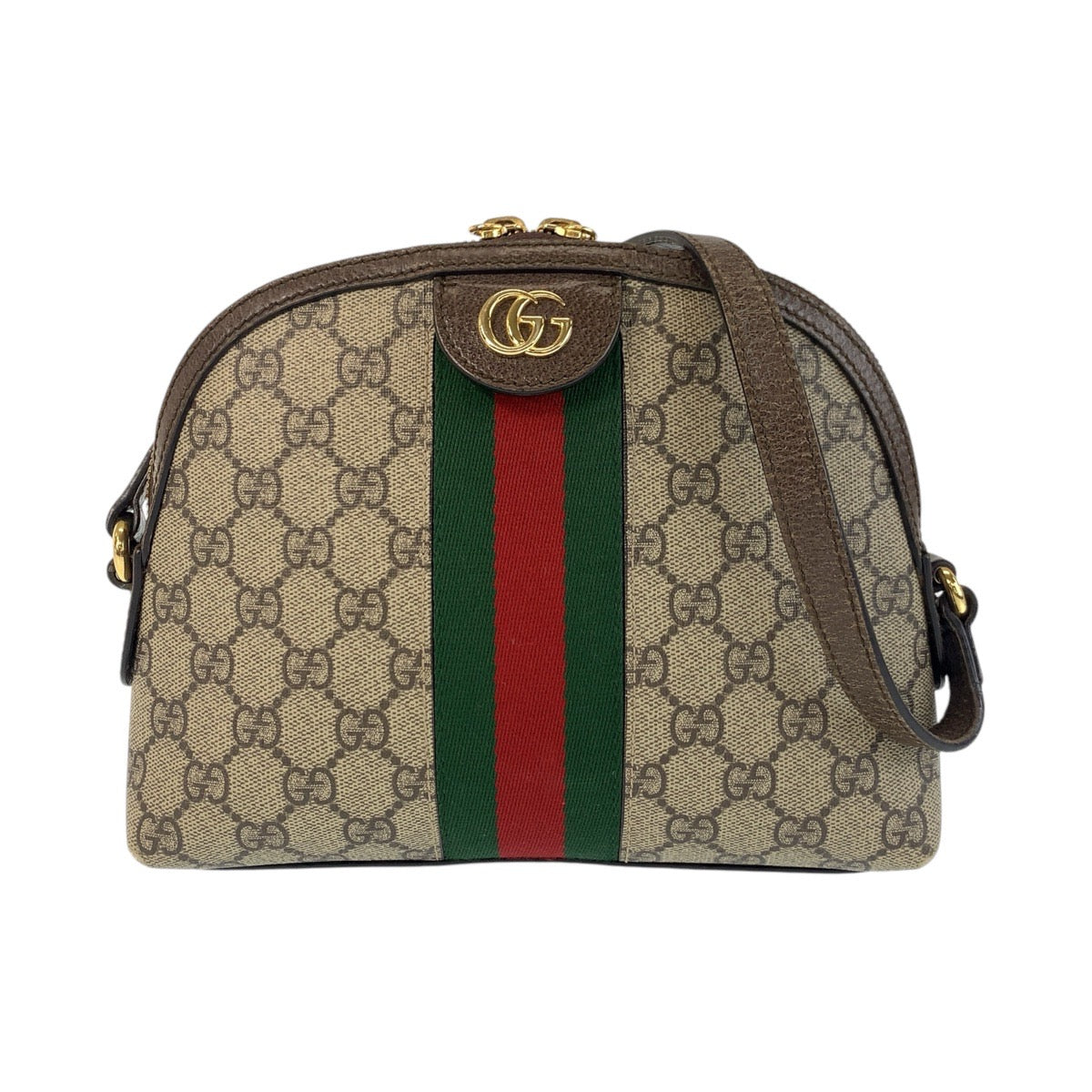16055
GUCCI グッチ オフィディア シェリーライン ベージュ ブラウン ゴールド金具 GGスプリームキャンバス / レザー 499621 ショルダーバッグ ポシェット  レディース