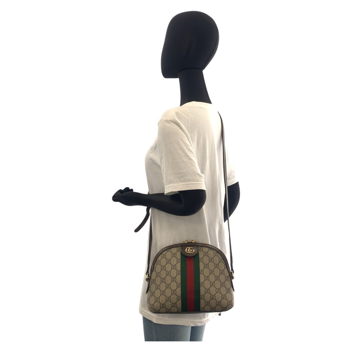 16055
GUCCI グッチ オフィディア シェリーライン ベージュ ブラウン ゴールド金具 GGスプリームキャンバス / レザー 499621 ショルダーバッグ ポシェット  レディース