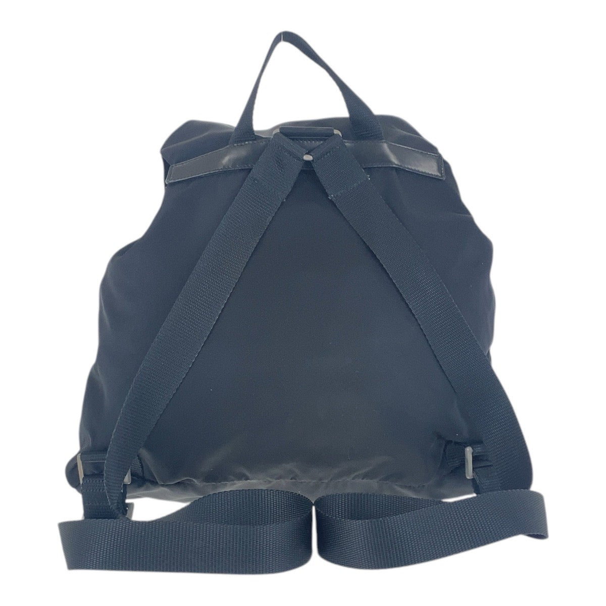 16057
PRADA プラダ テスート 三角ロゴプレート ブラック 黒 シルバー金具 ナイロン / レザー リュック・デイパック バックパック  レディース