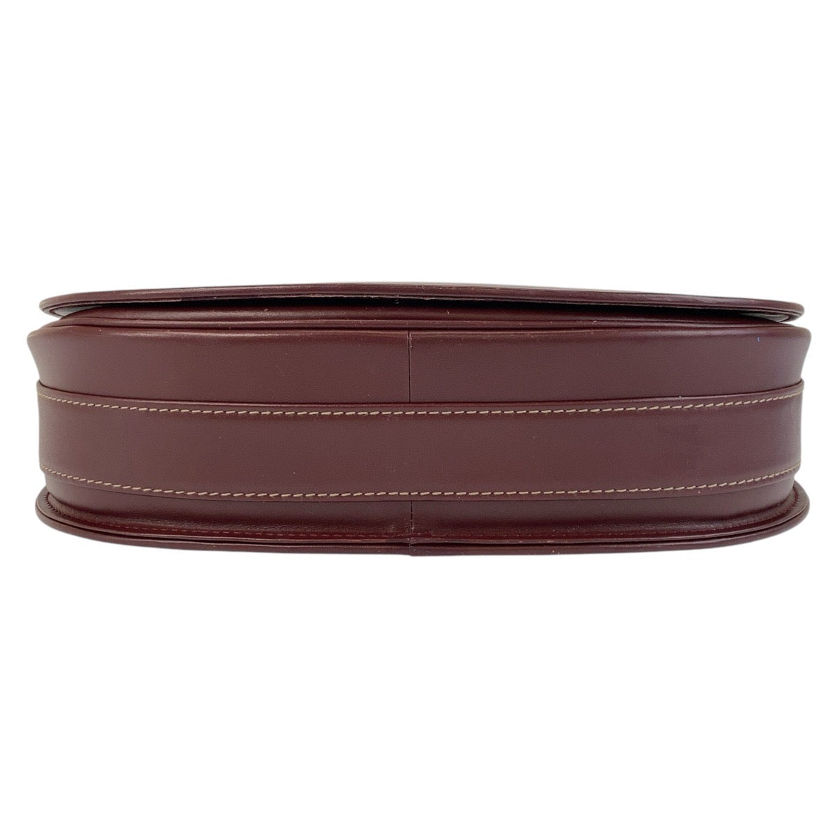 16060
CARTIER カルティエ マストライン ボルドー ゴールド金具 レザー ショルダーバッグ  レディース ABP38