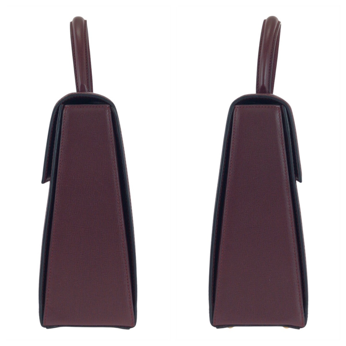 16061
CARTIER カルティエ マストライン ボルドー ゴールド金具 レザー ハンドバッグ レディース SA73