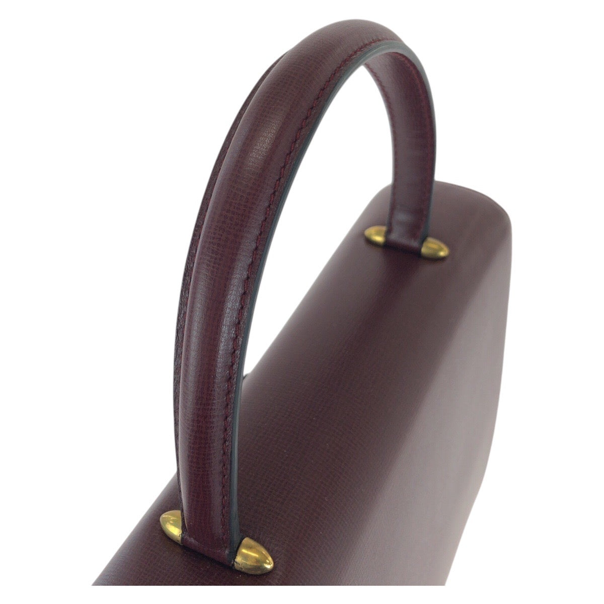 16061
CARTIER カルティエ マストライン ボルドー ゴールド金具 レザー ハンドバッグ レディース SA73