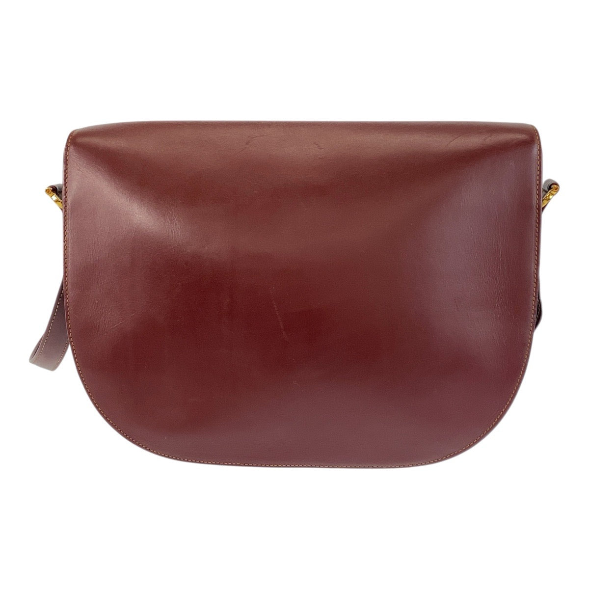 16063
CARTIER カルティエ マストライン ボルドー ゴールド金具 レザー ショルダーバッグ メッセンジャーバッグ  レディース ABP39