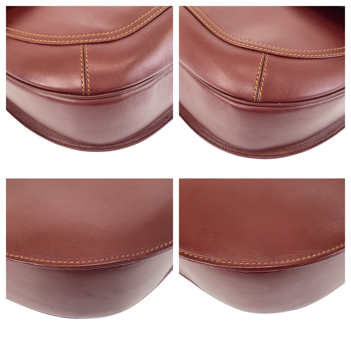 16063
CARTIER カルティエ マストライン ボルドー ゴールド金具 レザー ショルダーバッグ メッセンジャーバッグ  レディース ABP39