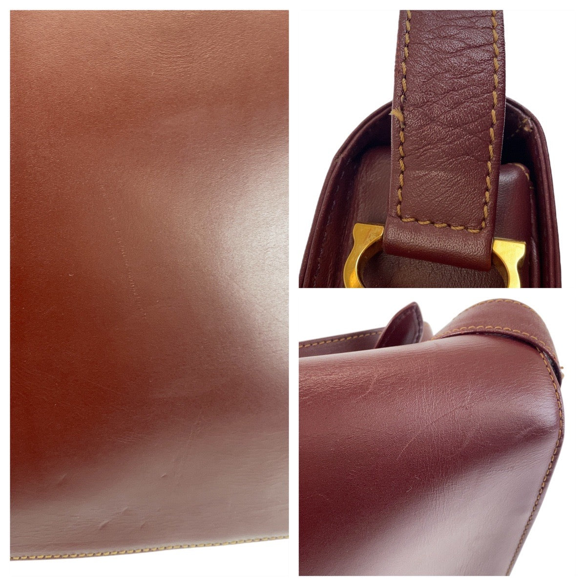 16063
CARTIER カルティエ マストライン ボルドー ゴールド金具 レザー ショルダーバッグ メッセンジャーバッグ  レディース ABP39