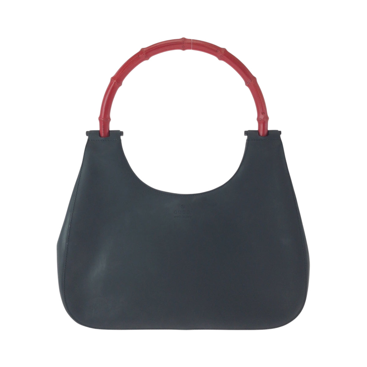 16065
GUCCI グッチ バンブー ブラック 黒 レッド シルバー金具 レザー 001 3709 ワンショルダーバッグ 肩掛け  レディース AB33