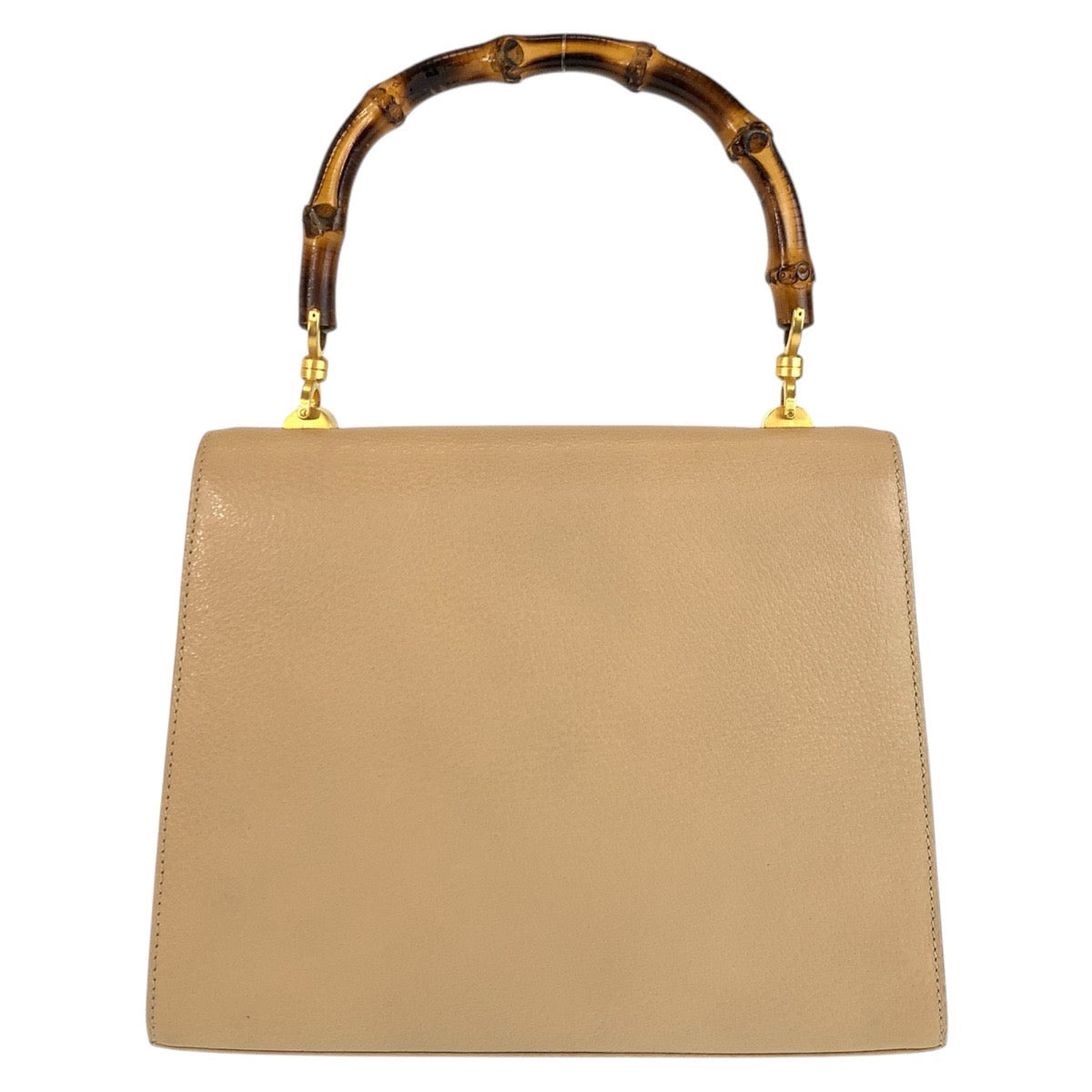 16067
GUCCI グッチ バンブー ベージュ ゴールド金具 レザー / バンブー 000 110 ハンドバッグ  レディース AB41