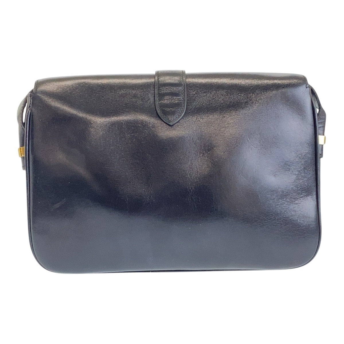 16068
CELINE セリーヌ ヴィンテージ ブラック 黒 ゴールド金具 レザー ショルダーバッグ ポシェット  レディース