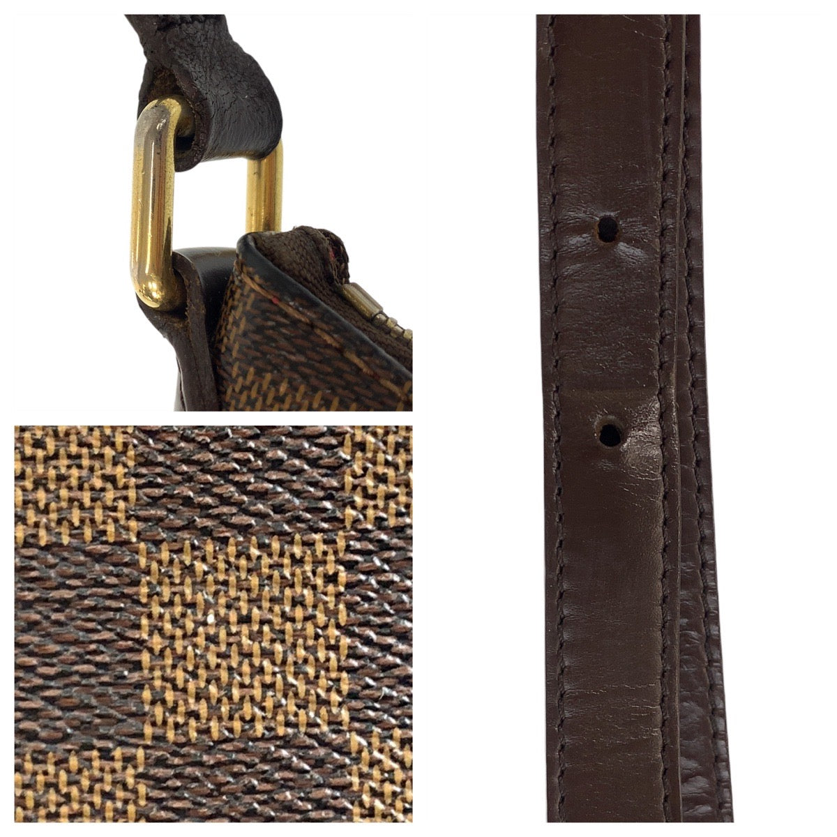 16081
LOUIS VUITTON ルイヴィトン ダミエ ブルームズベリPM ブラウン ゴールド金具 PVC / レザー N42251 ショルダーバッグ メッセンジャーバッグ レディース ABP66