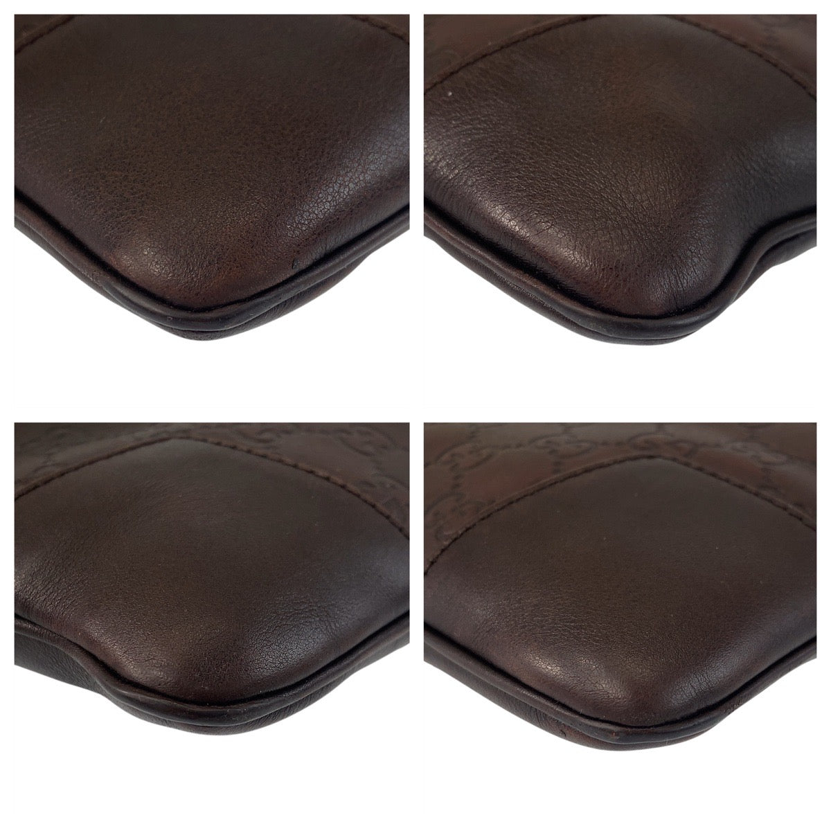 16085
GUCCI グッチ グッチシマ ブラウン シルバー金具 レザー 148476 ショルダーバッグ メッセンジャーバッグ  レディース ABP45