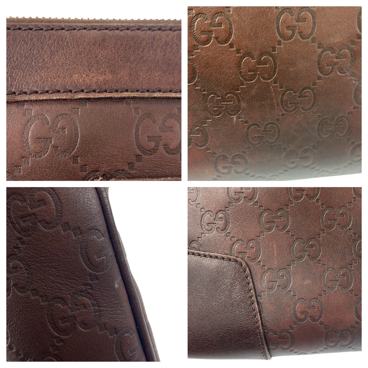 16085
GUCCI グッチ グッチシマ ブラウン シルバー金具 レザー 148476 ショルダーバッグ メッセンジャーバッグ  レディース ABP45