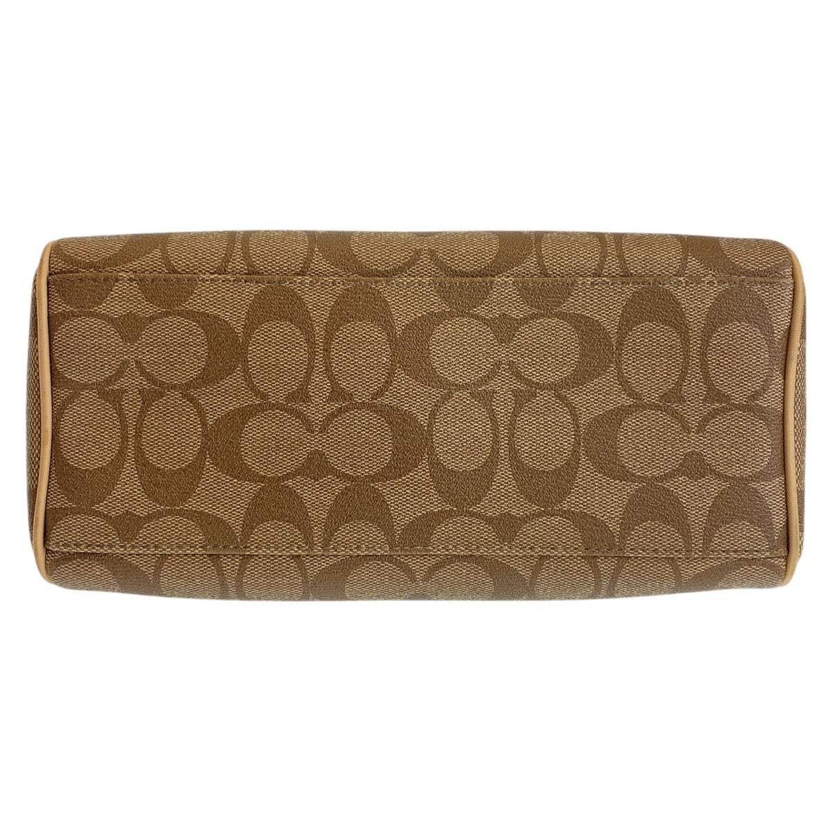 16087
COACH コーチ シグネチャー ベージュ シルバー金具 PVC / レザー ハンドバッグ ショルダーバッグ 2way  レディース