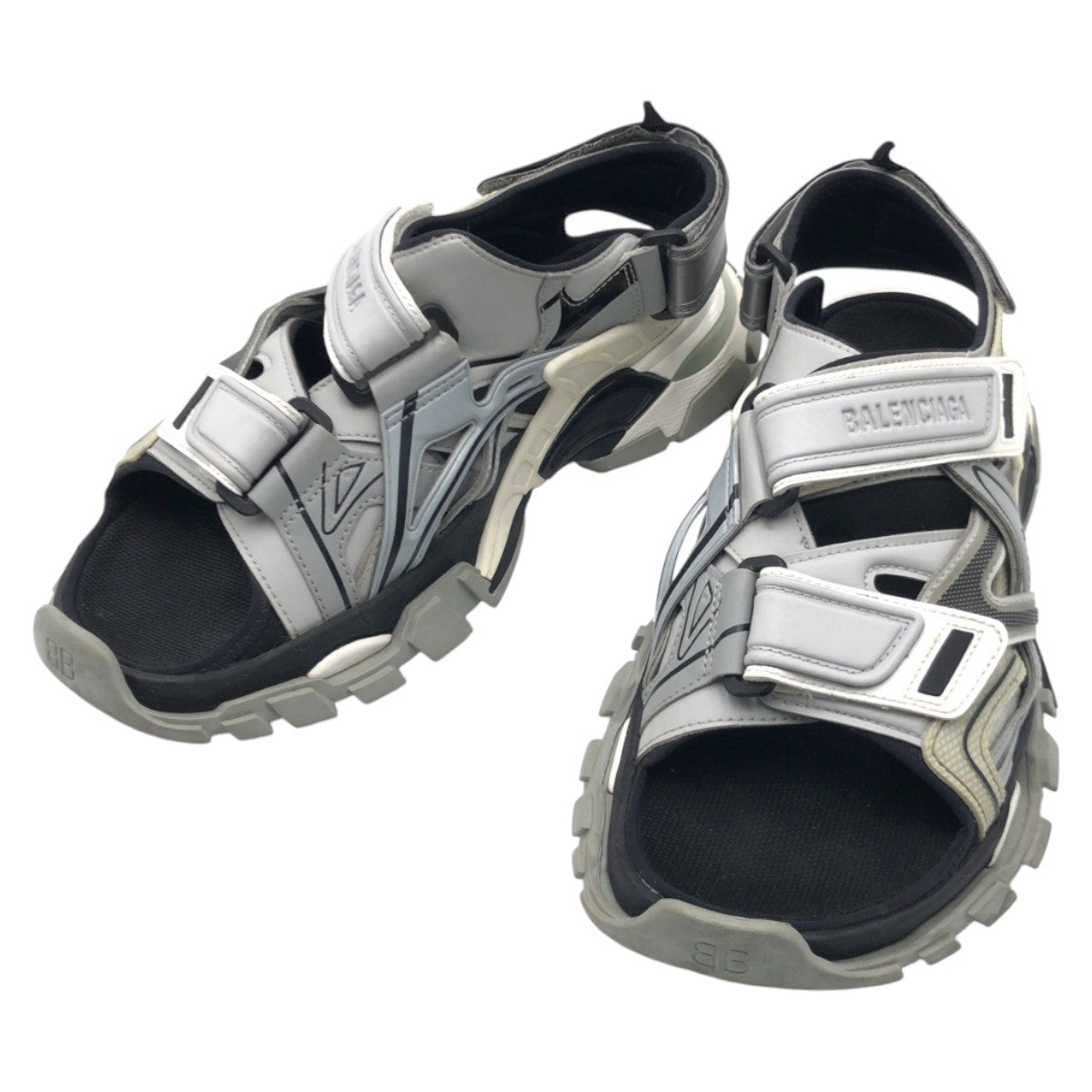 16088
BALENCIAGA バレンシアガ トラックサンダル グレー ブラック 黒 PVC サンダル トラックサンダル メンズ AB38