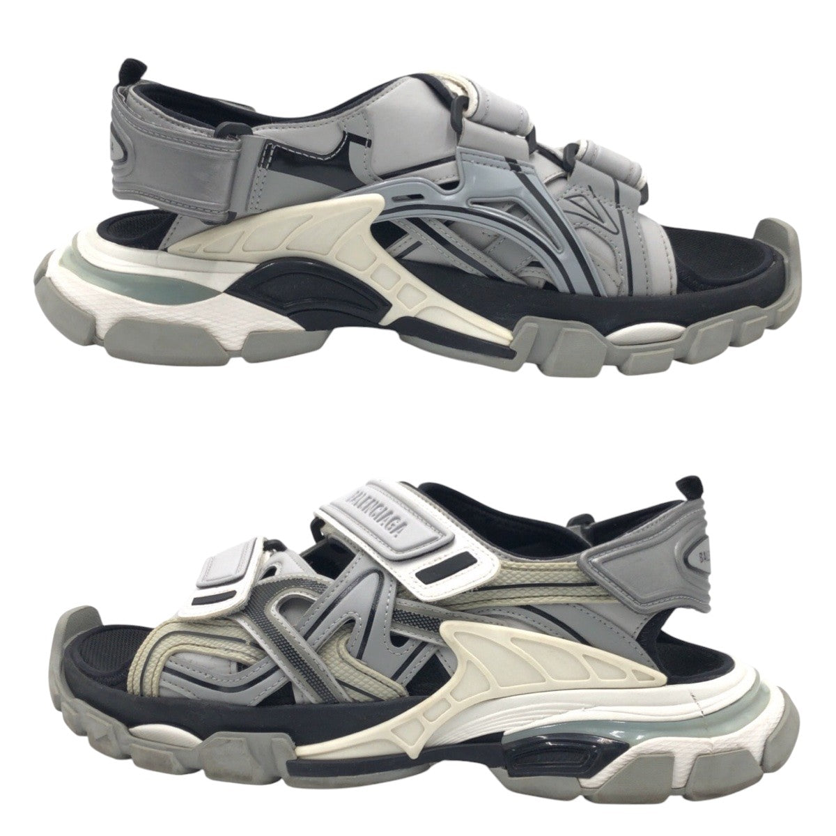 16088
BALENCIAGA バレンシアガ トラックサンダル グレー ブラック 黒 PVC サンダル トラックサンダル メンズ AB38