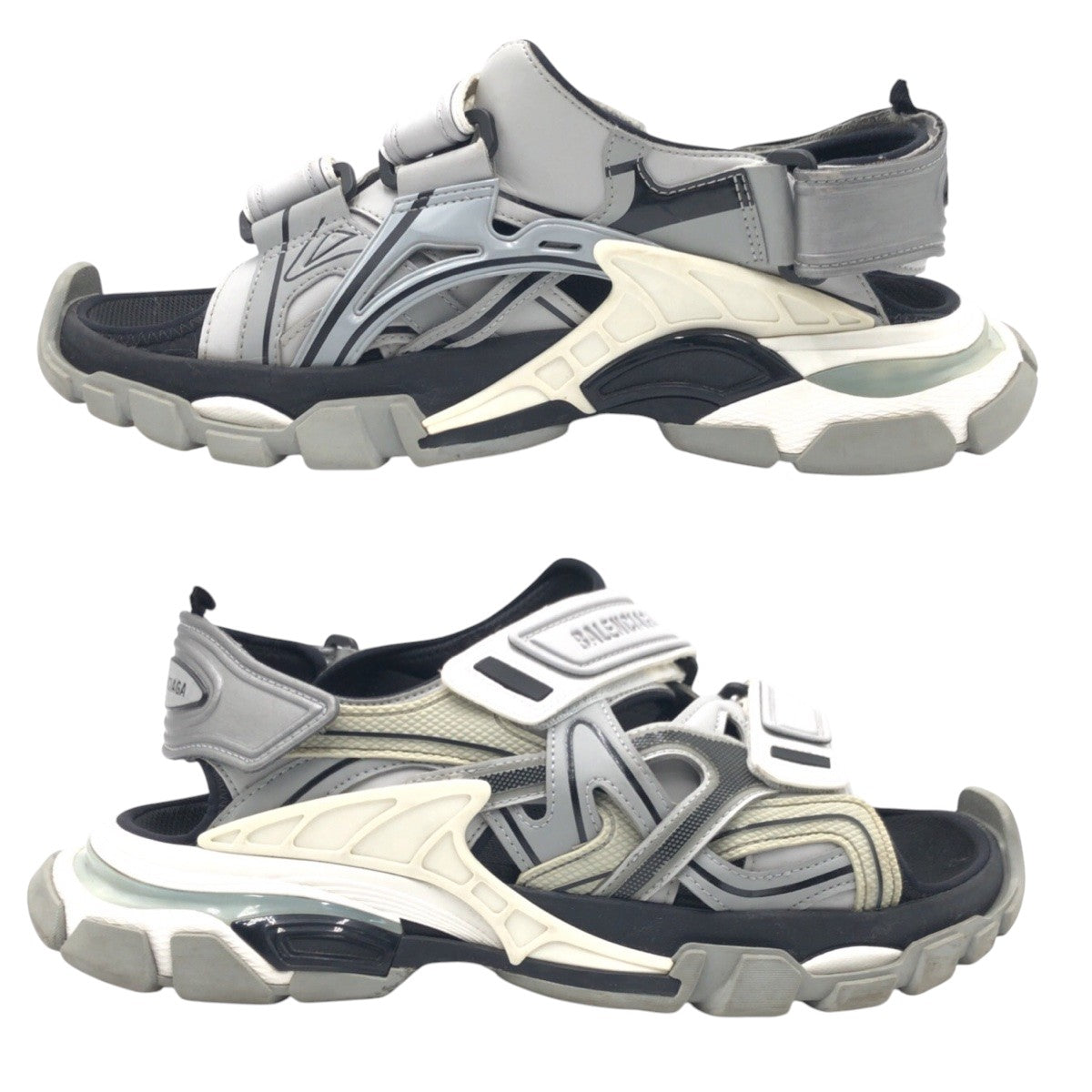 16088
BALENCIAGA バレンシアガ トラックサンダル グレー ブラック 黒 PVC サンダル トラックサンダル メンズ AB38