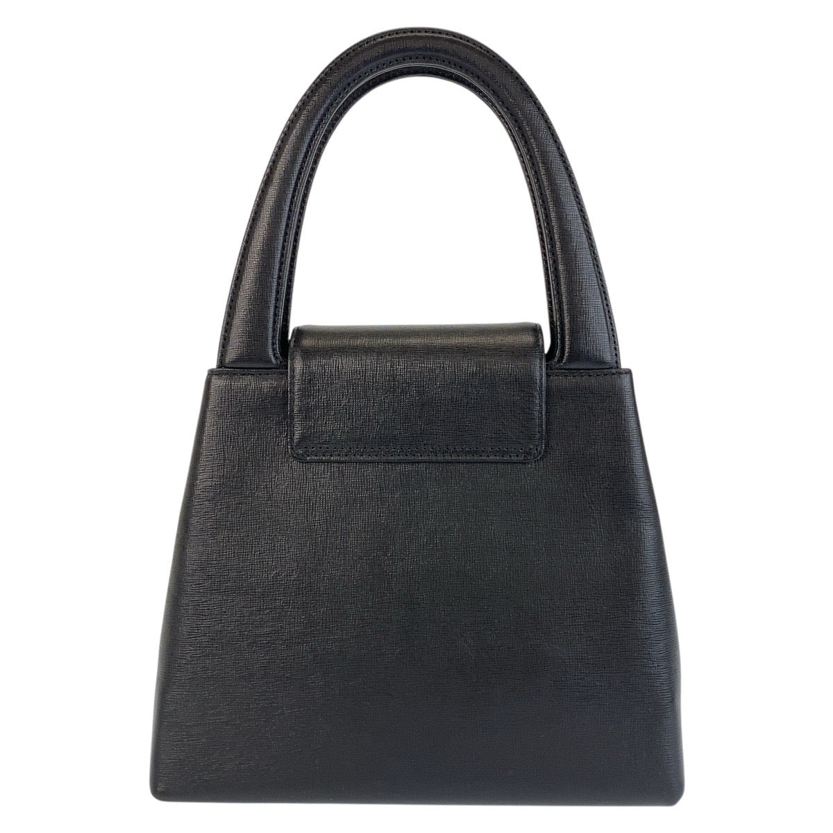 16089
GIVENCHY ジバンシィ ヴィンテージ サークルロゴ ブラック 黒 ゴールド金具 レザー ハンドバッグ  レディース A38