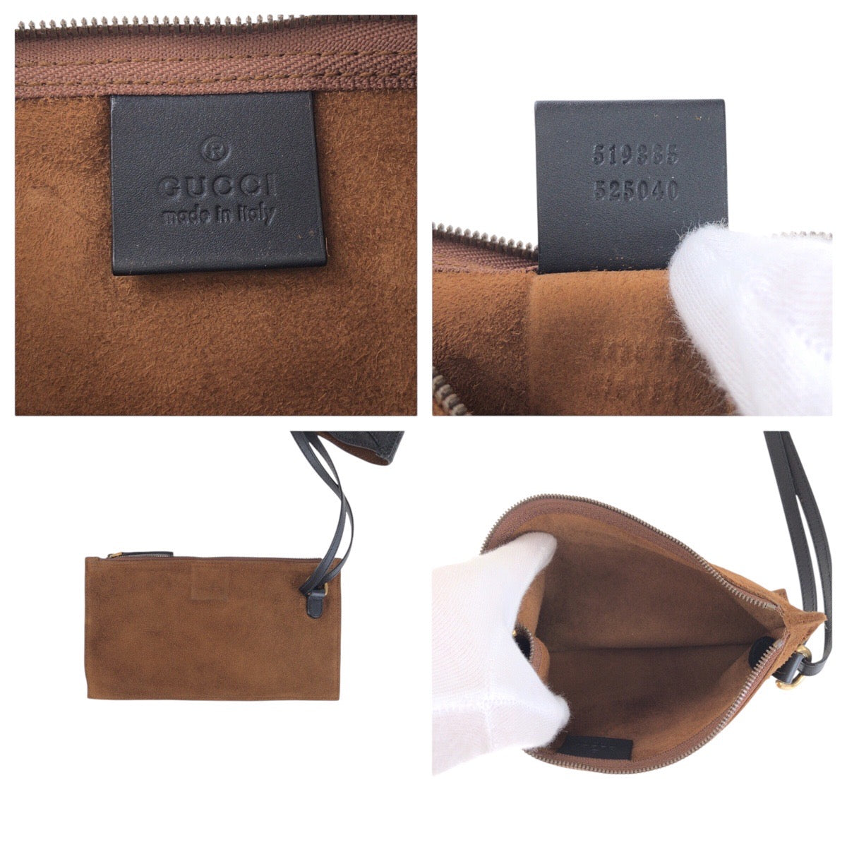 16090
GUCCI グッチ インターロッキング ブラウン ブラック ゴールド金具 スウェード / レザー 519335 トートバッグ ショルダーバッグ 男女兼用  レディース ABP67