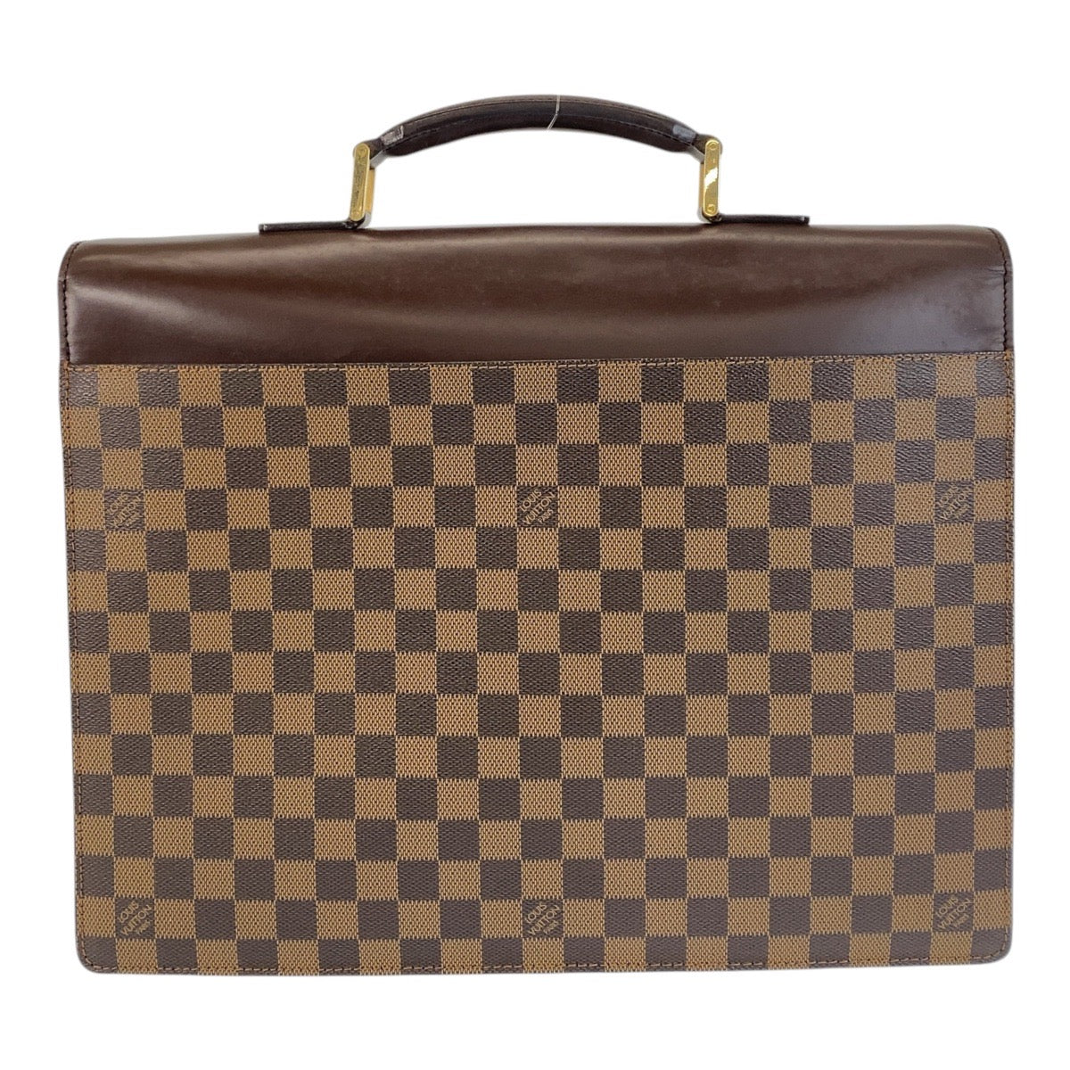 16095
LOUIS VUITTON ルイヴィトン ダミエ アルトナPM ブラウン ゴールド金具 PVC / レザー N53315 ビジネスバッグ ブリーフケース  メンズ