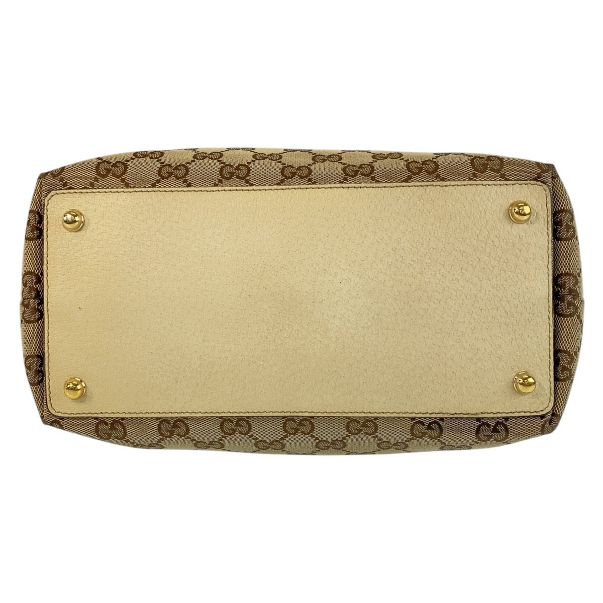 16096
GUCCI グッチ ベージュ ホワイト ゴールド金具 GGキャンバス / レザー 120835 トートバッグ ショルダーバッグ  レディース ABP29