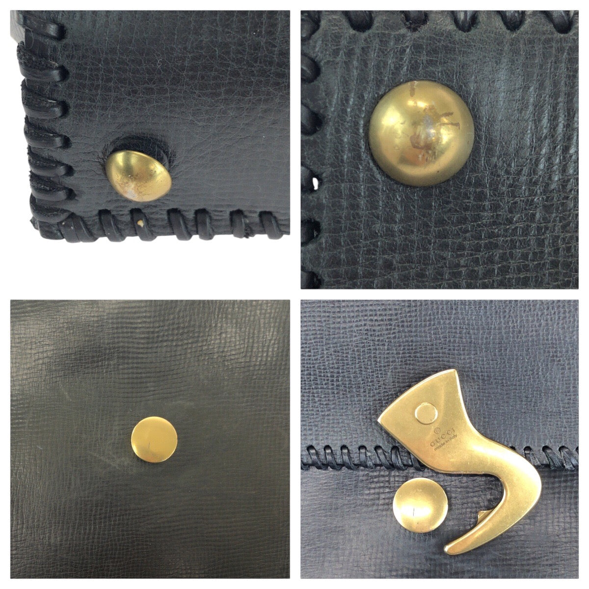 16099
GUCCI グッチ ブラック 黒 ゴールド金具 レザー 106232 ビジネスバッグ ブリーフケース 男女兼用 レディース ABP48