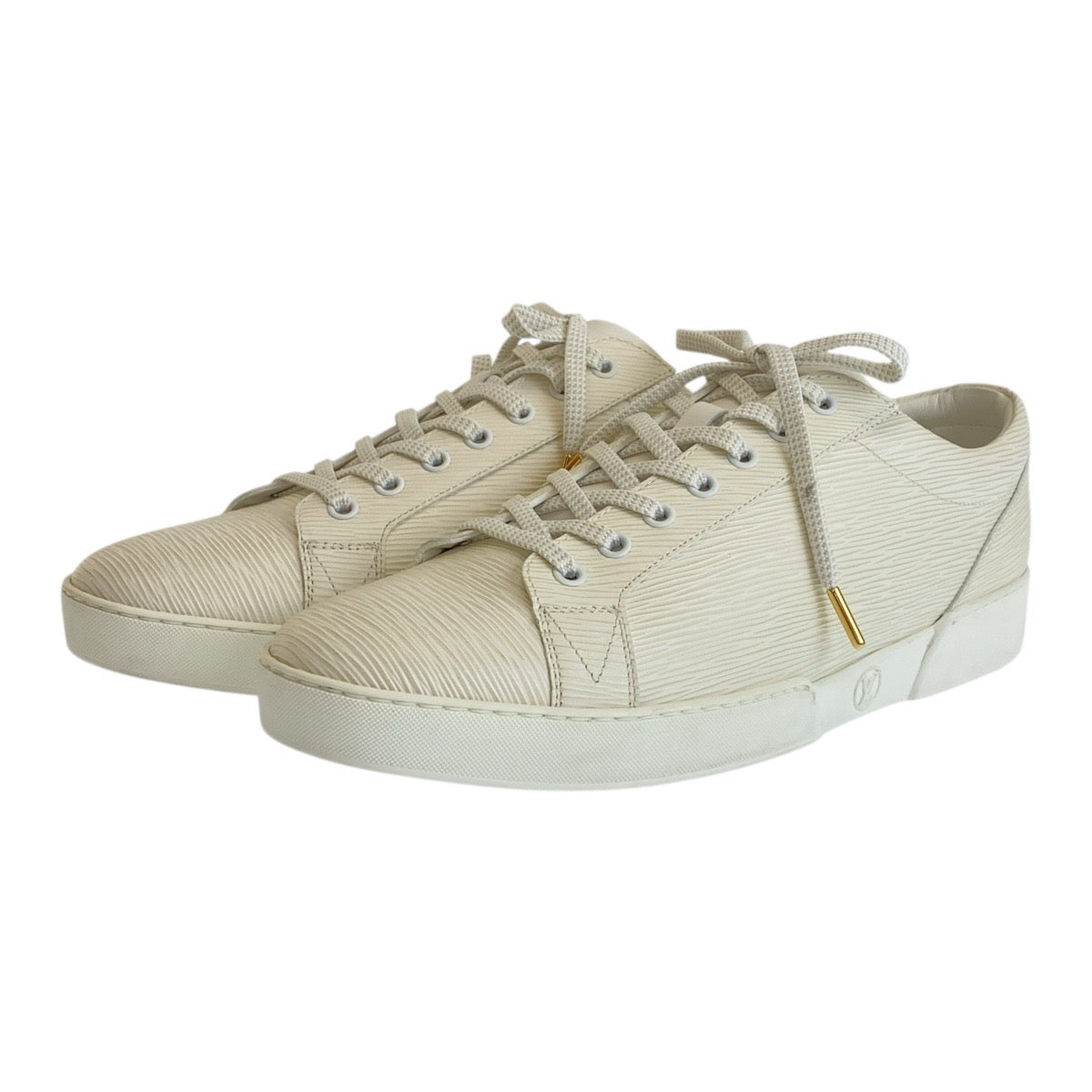 16101
LOUIS VUITTON ルイヴィトン エピ 8/26.5 ホワイト エピレザー スニーカー ローカット メンズ SA62