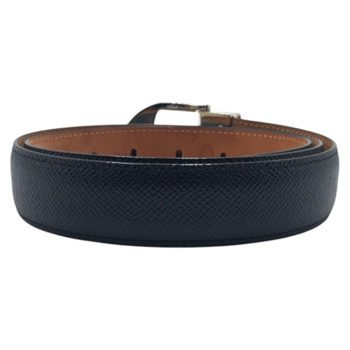 16112
LOUIS VUITTON ルイヴィトン サンチュールクラシック ブラック 黒 ブラウン シルバー レザー / メタル M6843 ベルト  メンズ A27