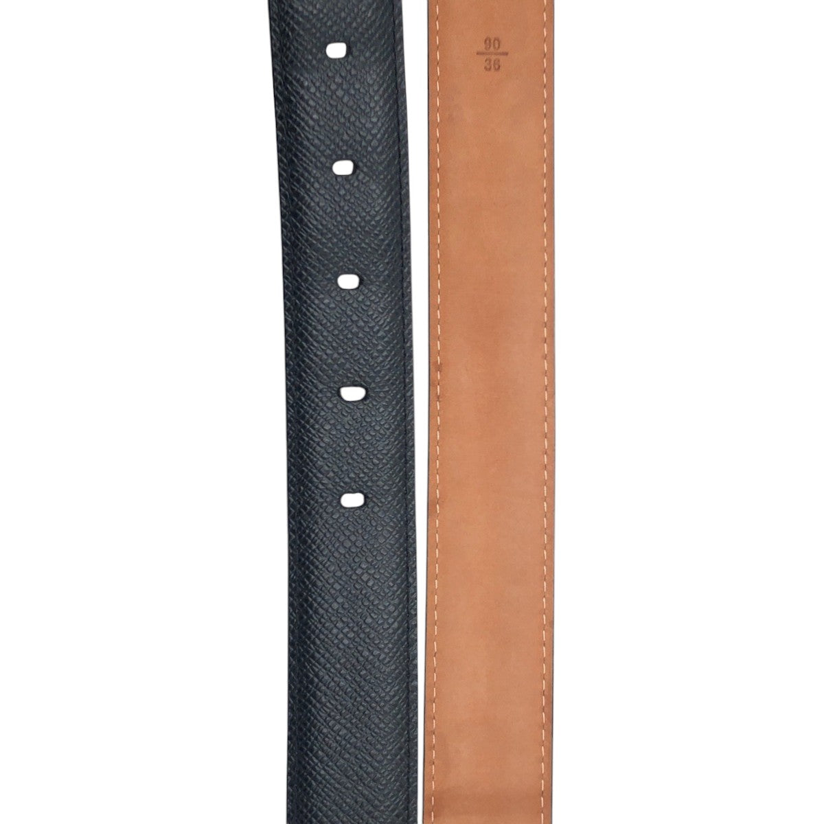 16112
LOUIS VUITTON ルイヴィトン サンチュールクラシック ブラック 黒 ブラウン シルバー レザー / メタル M6843 ベルト  メンズ A27