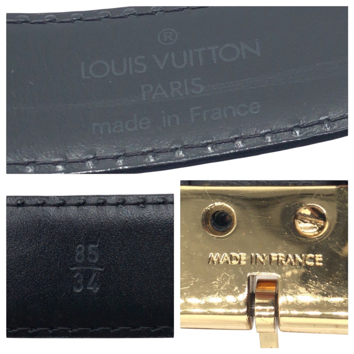 16113
LOUIS VUITTON ルイヴィトン エピ サンチュール ブラック 黒 ゴールド エピレザー / メタル ベルト 男女兼用  レディース AB9
