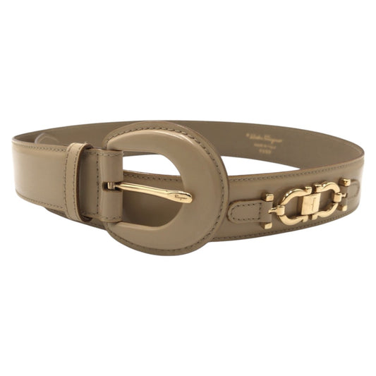 16126
Salvatore Ferragamo サルヴァトーレフェラガモ ヴィンテージ ベージュ レザー 6550 ベルト  レディース A17