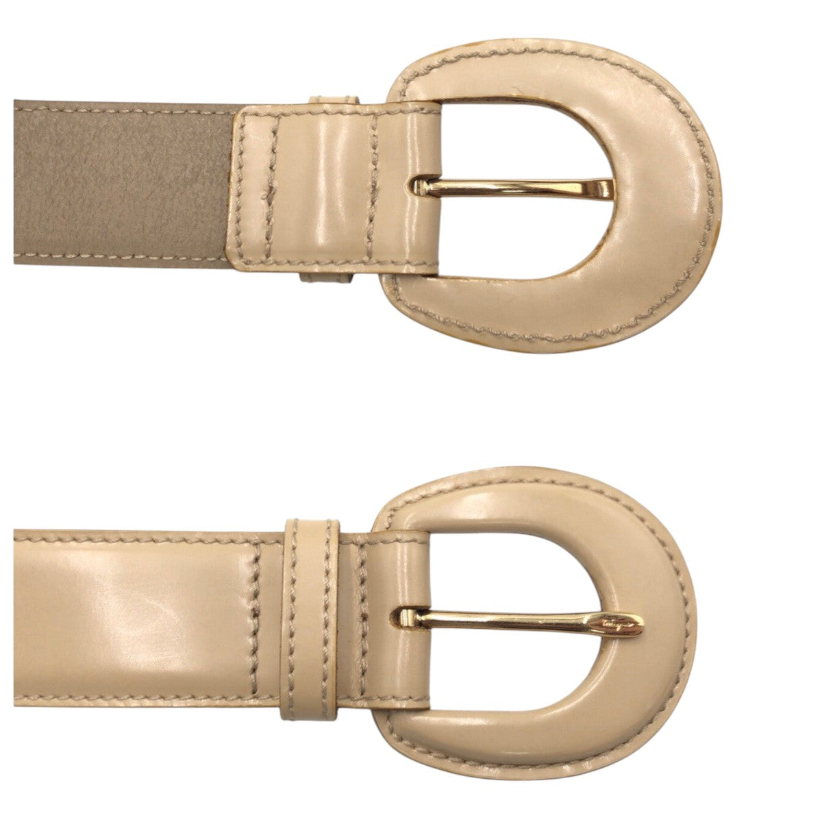 16126
Salvatore Ferragamo サルヴァトーレフェラガモ ヴィンテージ ベージュ レザー 6550 ベルト  レディース A17