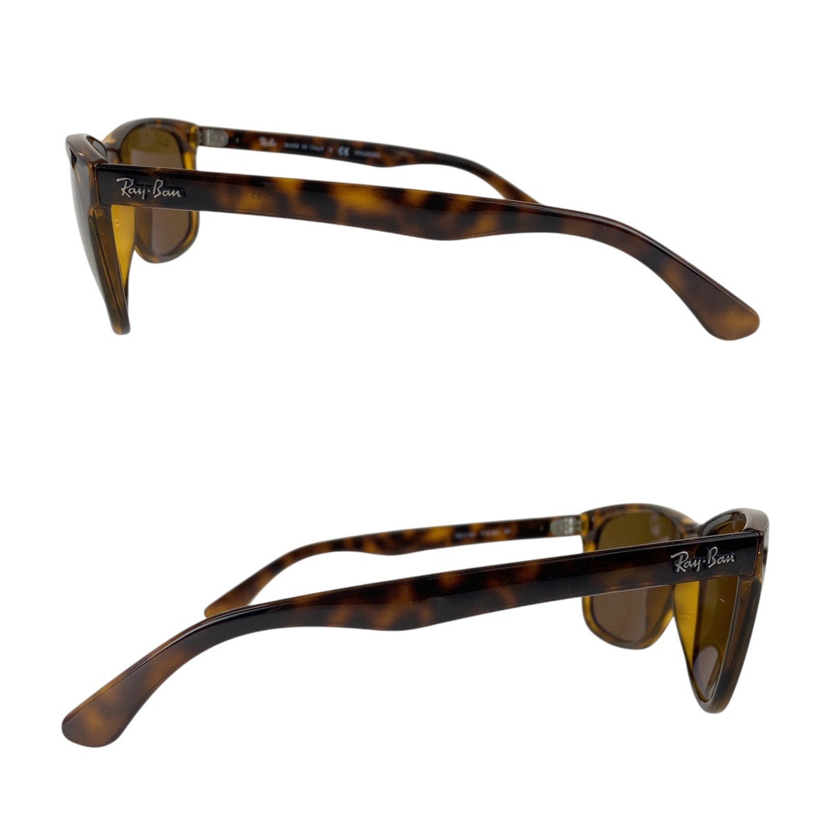 16129
Ray-Ban レイバン マーブル柄 ブラウン シルバー金具 プラスチック RB4181 710/83 3P サングラス 男女兼用 ウェリントン  メンズ