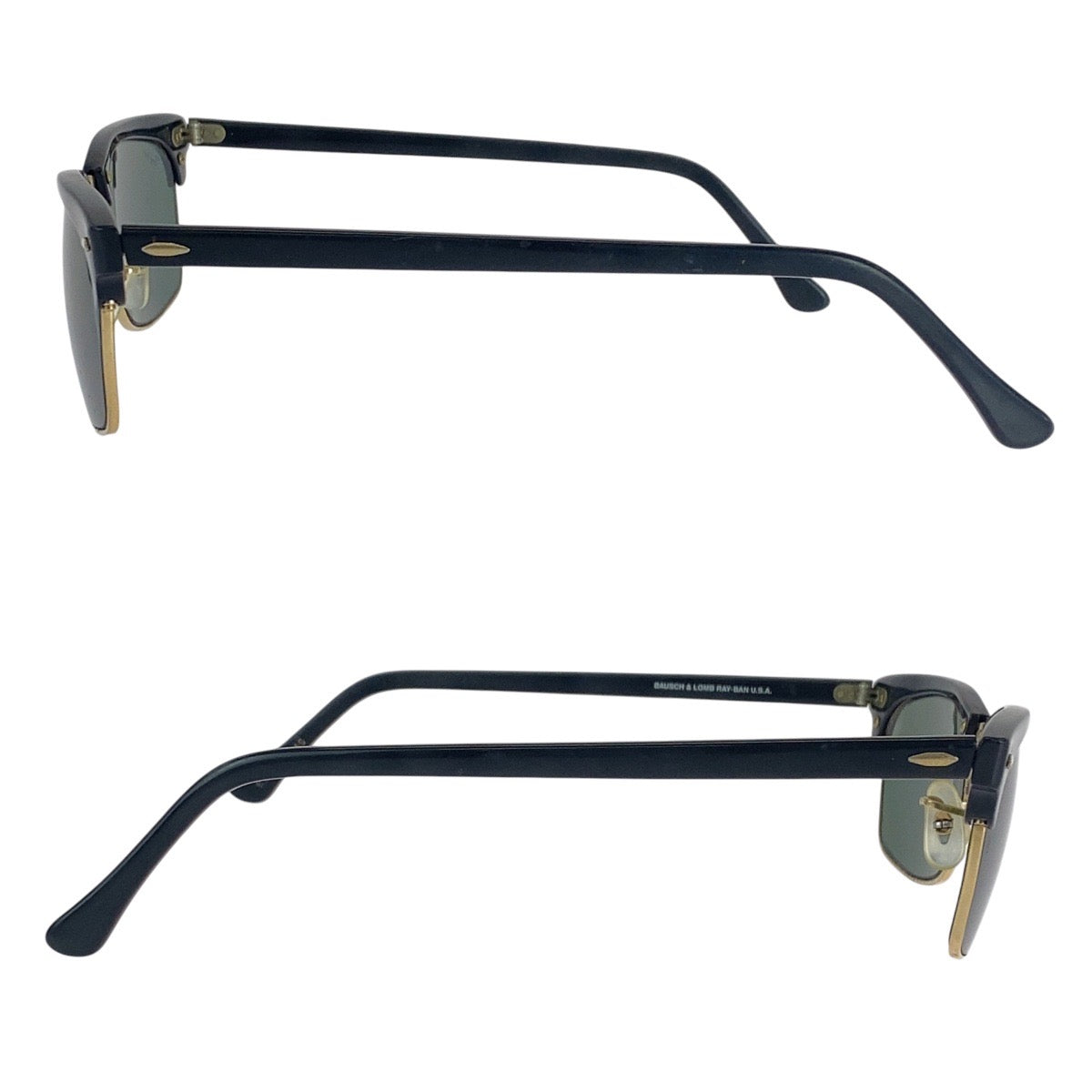 16131
Ray-Ban レイバン ヴィンテージ B&L RAY-BAN U.S.A ブラック ゴールド金具 ガラス / メタル W1481 VWAS サングラス ウェリントン  メンズ AB13