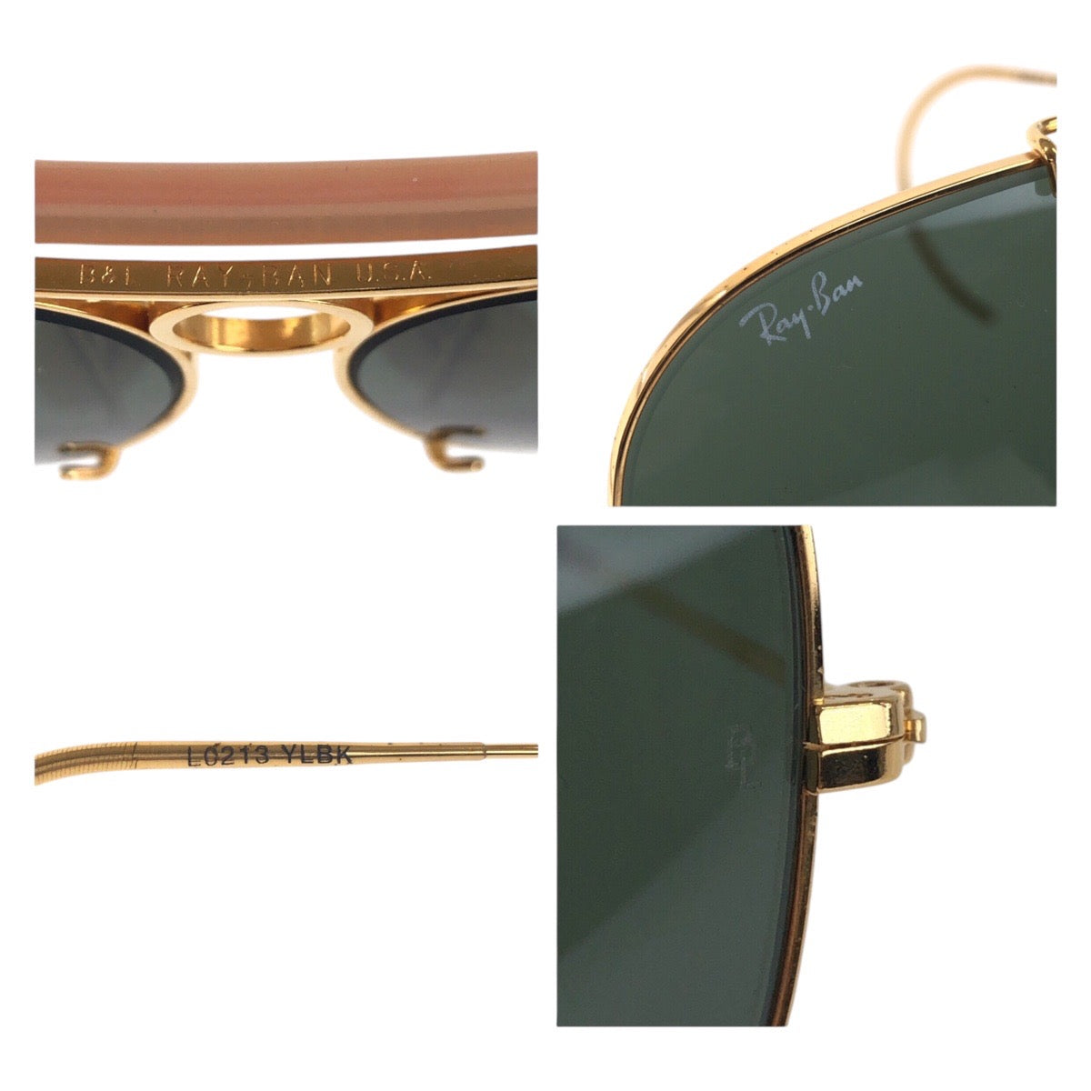 16133
Ray-Ban レイバン ヴィンテージ ボシュロム アビエーター ゴールド メタル L0213 YLBK サングラス 男女兼用 ティアドロップ  メンズ A32