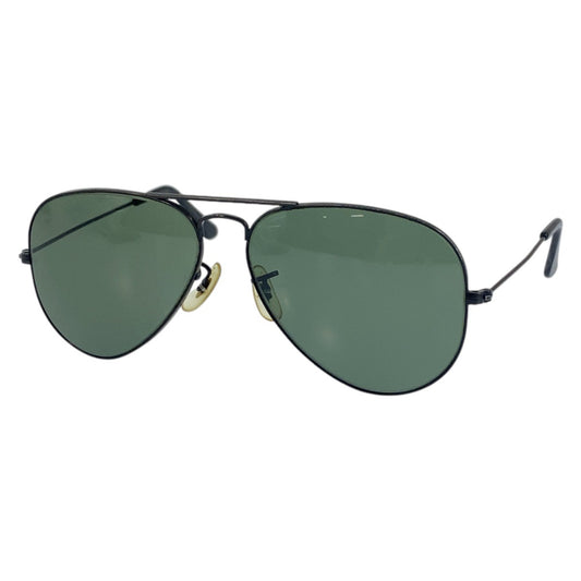 16135
Ray-Ban レイバン ヴィンテージ ボシュロム アビエーター ブラック 黒 メタル / プラスチック 58◻︎14 サングラス 男女兼用 ティアドロップ  メンズ AB12
