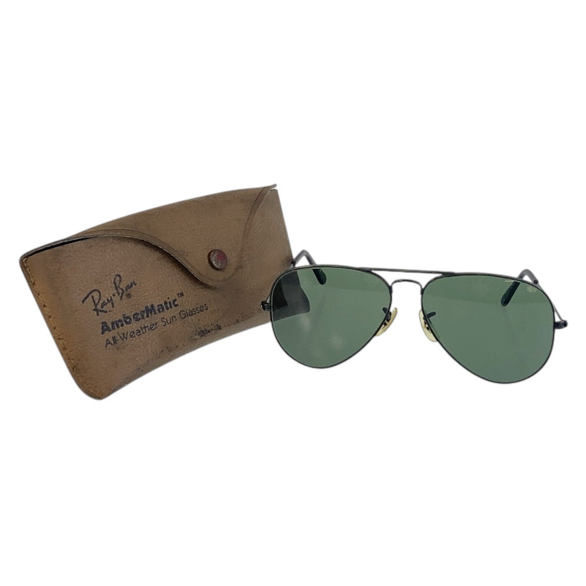 16135
Ray-Ban レイバン ヴィンテージ ボシュロム アビエーター ブラック 黒 メタル / プラスチック 58◻︎14 サングラス 男女兼用 ティアドロップ  メンズ AB12