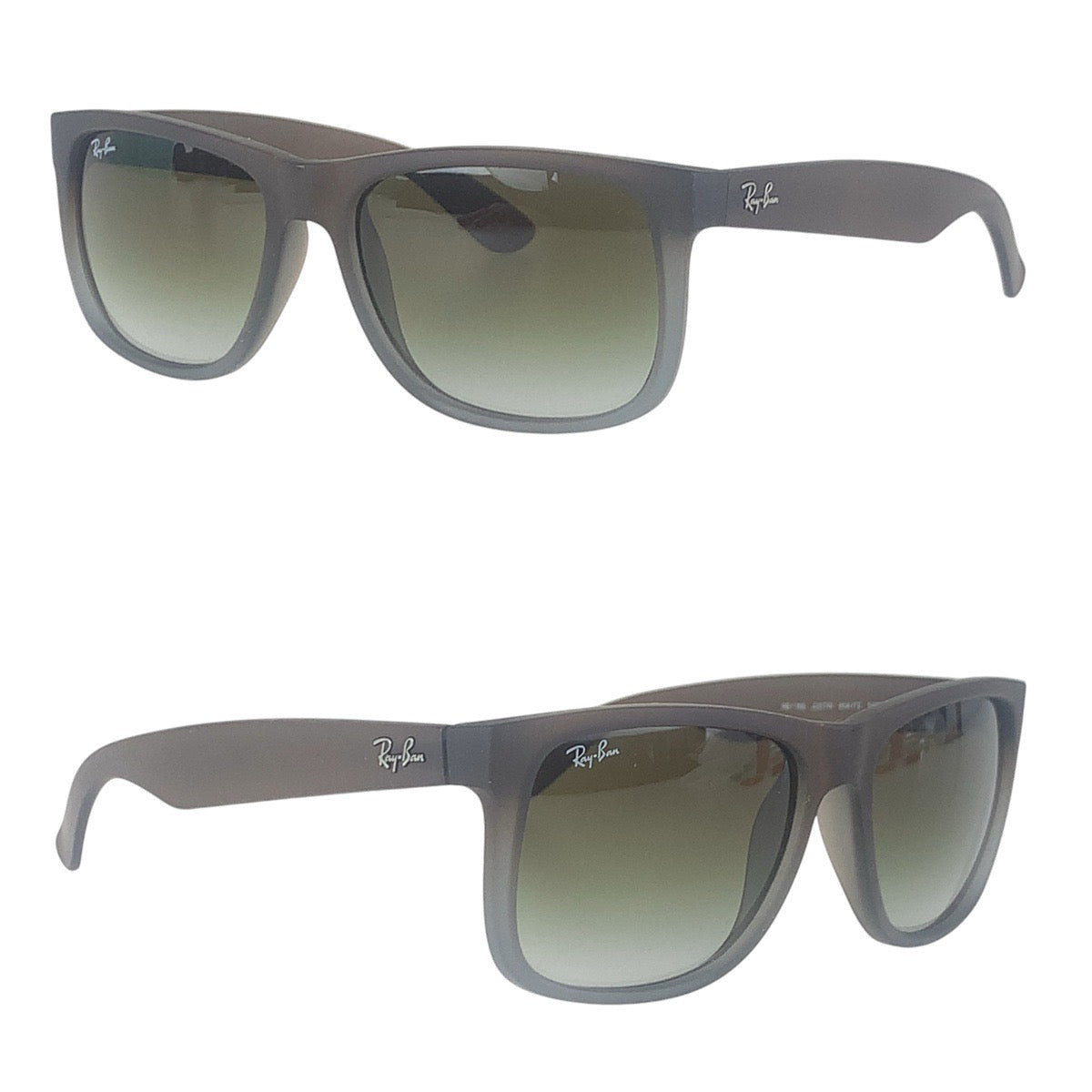 16139
Ray-Ban レイバン JUSTIN グレー シルバー金具 プラスチック 54□16 145 3N サングラス ウェリントン  メンズ
