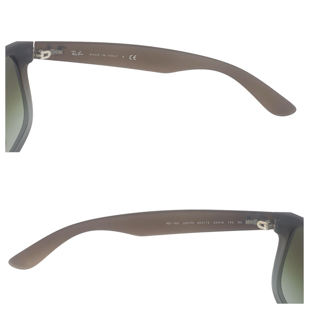 16139
Ray-Ban レイバン JUSTIN グレー シルバー金具 プラスチック 54□16 145 3N サングラス ウェリントン  メンズ
