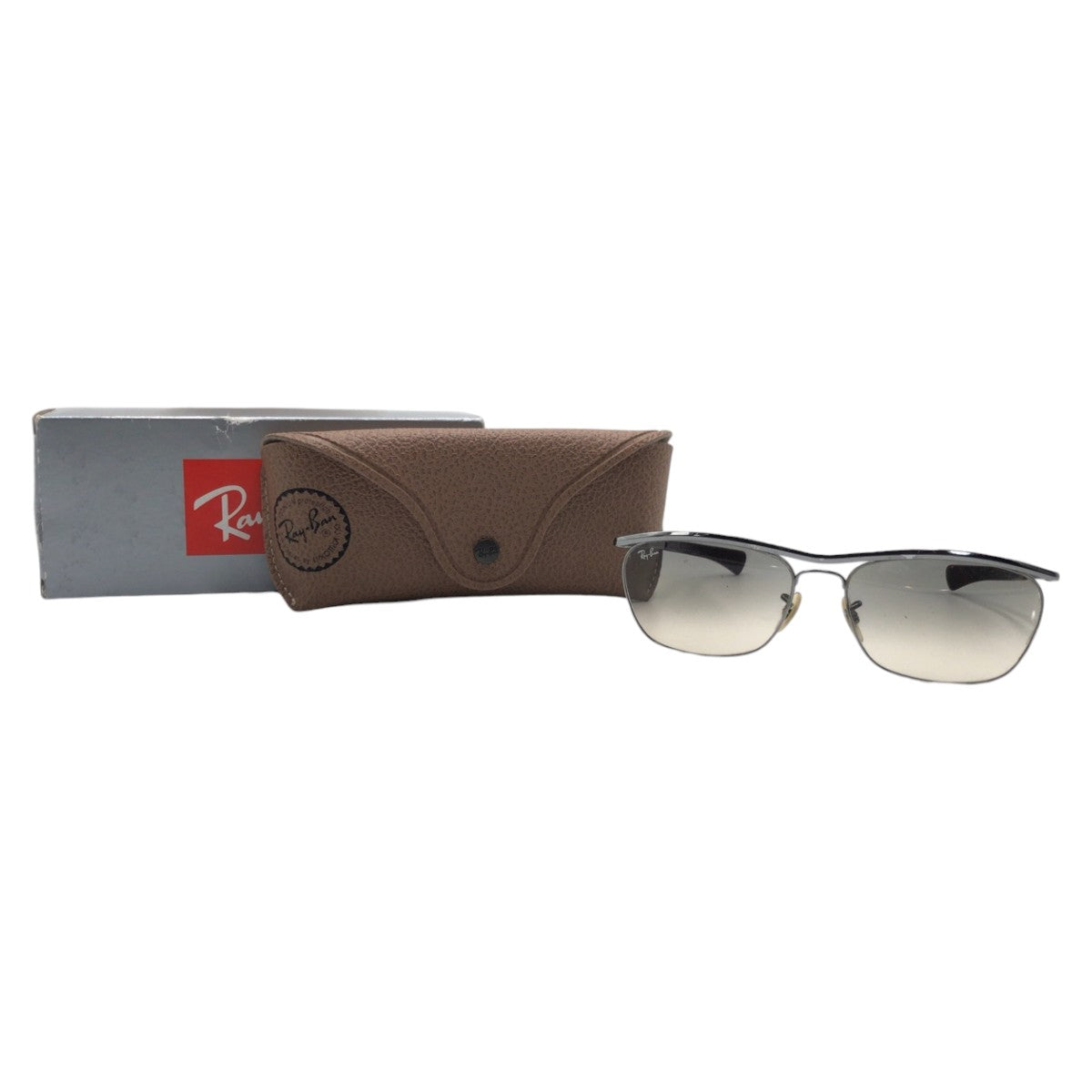 16143
Ray-Ban レイバン OLYMPIAN DELUXE シルバー グレ メタル RB3619 サングラス 男女兼用 スクエア  レディース