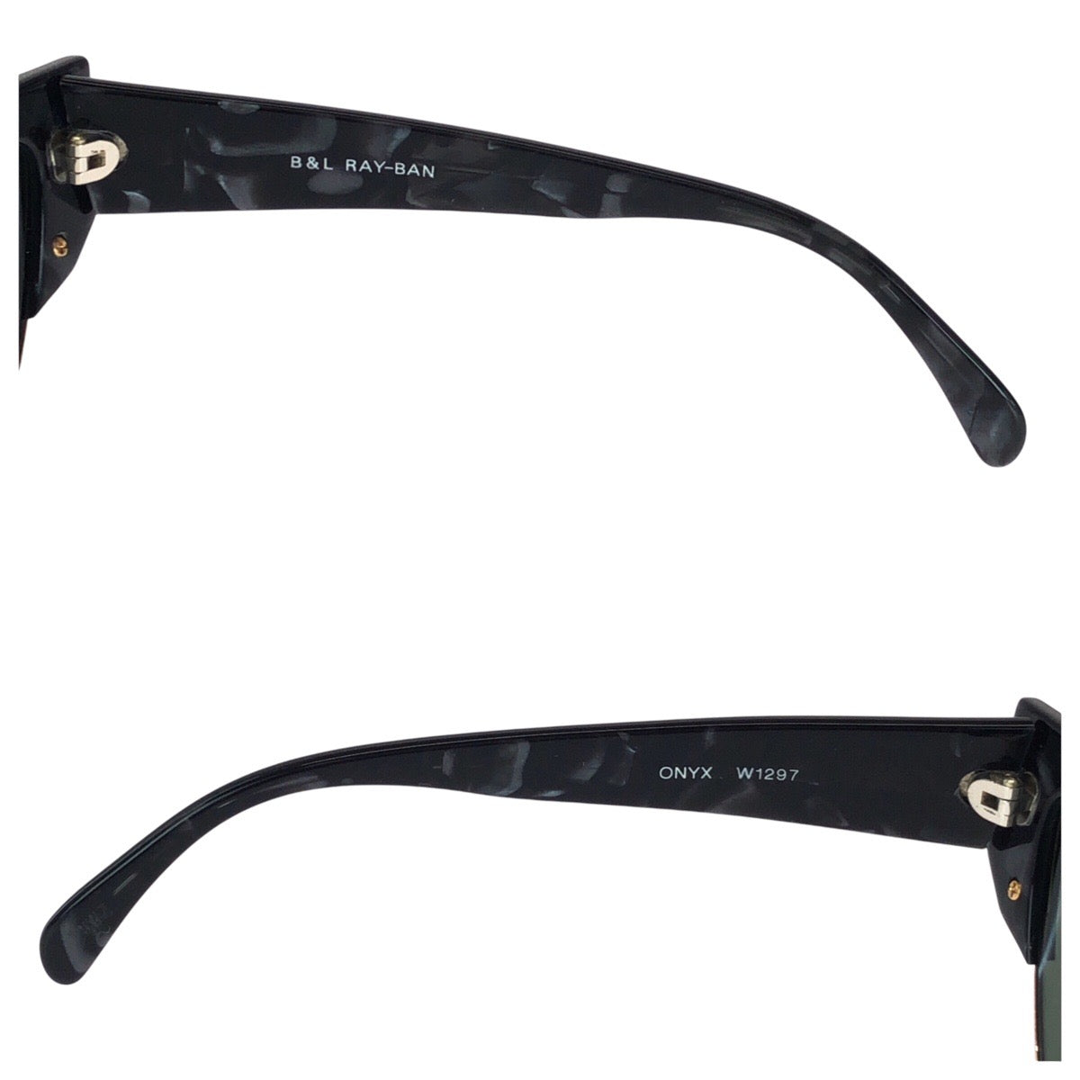 16148
Ray-Ban レイバン ヴィンテージ B&L RAY-BAN ブラック 黒 ゴールド金具 プラスチック / ガラス ONYX W1297 サングラス フォックス  メンズ