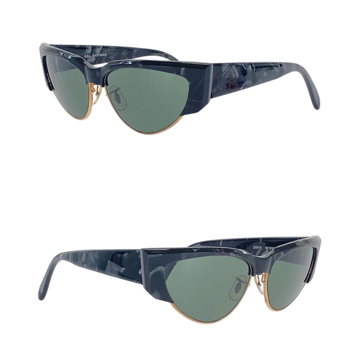 16148
Ray-Ban レイバン ヴィンテージ B&L RAY-BAN ブラック 黒 ゴールド金具 プラスチック / ガラス ONYX W1297 サングラス フォックス  メンズ