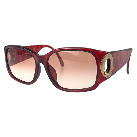 16149
Christian Dior クリスチャンディオール グラデーションレンズ レッド ゴールド金具 プラスチック 2660A 31 57◻︎14 サングラス 男女兼用 スクエア  レディース AB8