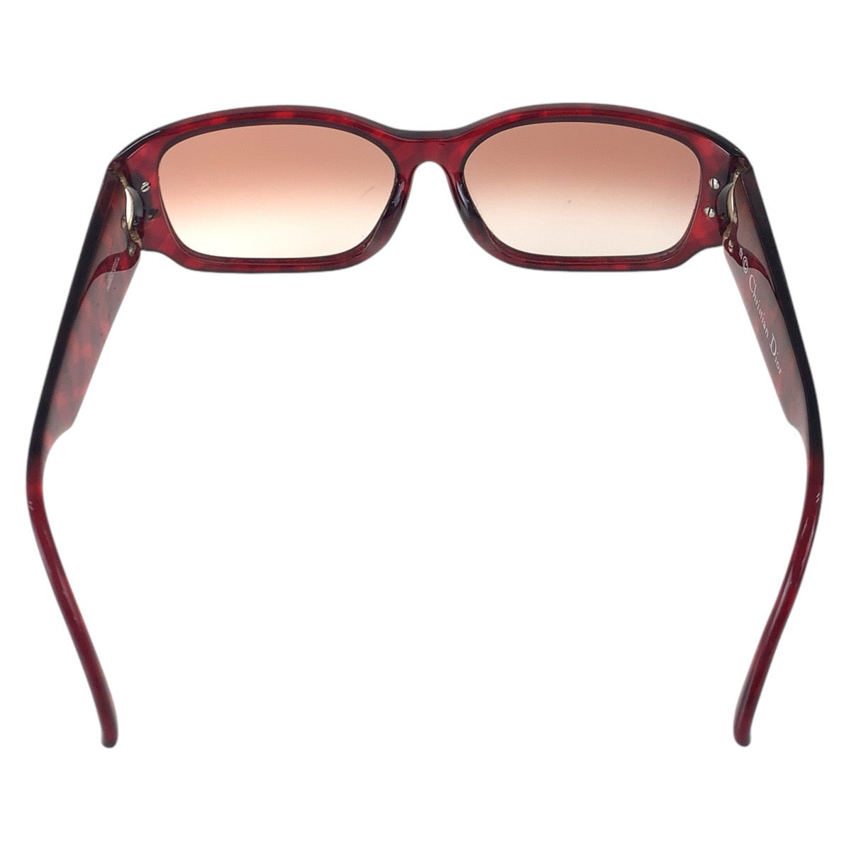 16149
Christian Dior クリスチャンディオール グラデーションレンズ レッド ゴールド金具 プラスチック 2660A 31 57◻︎14 サングラス 男女兼用 スクエア  レディース AB8