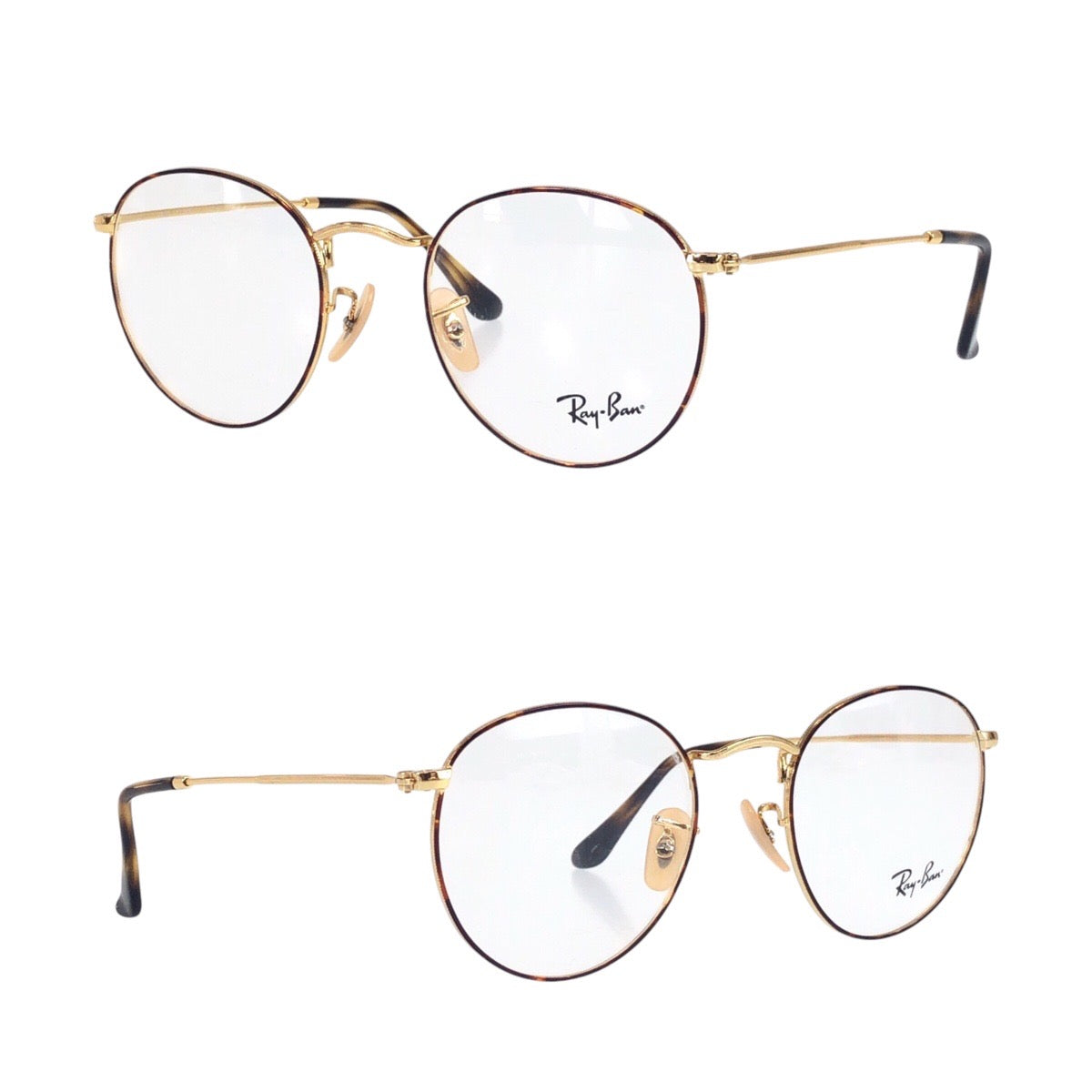 16152
Ray-Ban レイバン ブラウン ブラック ゴールド金具 メタル 3447V 2945 50□21 145 メガネフレーム デモレンズ  メンズ
