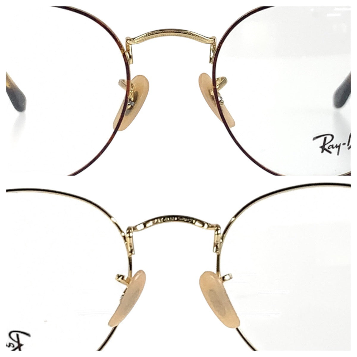 16152
Ray-Ban レイバン ブラウン ブラック ゴールド金具 メタル 3447V 2945 50□21 145 メガネフレーム デモレンズ  メンズ