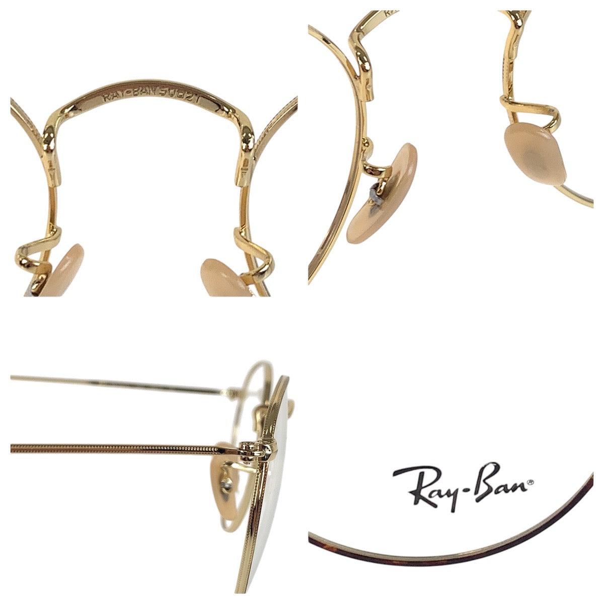16152
Ray-Ban レイバン ブラウン ブラック ゴールド金具 メタル 3447V 2945 50□21 145 メガネフレーム デモレンズ  メンズ